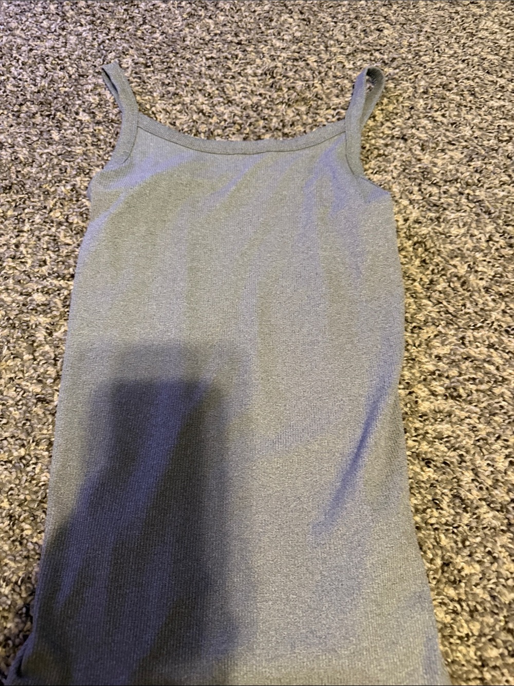 No Boundaries Grey Ribbed Spaghetti Strap Tank